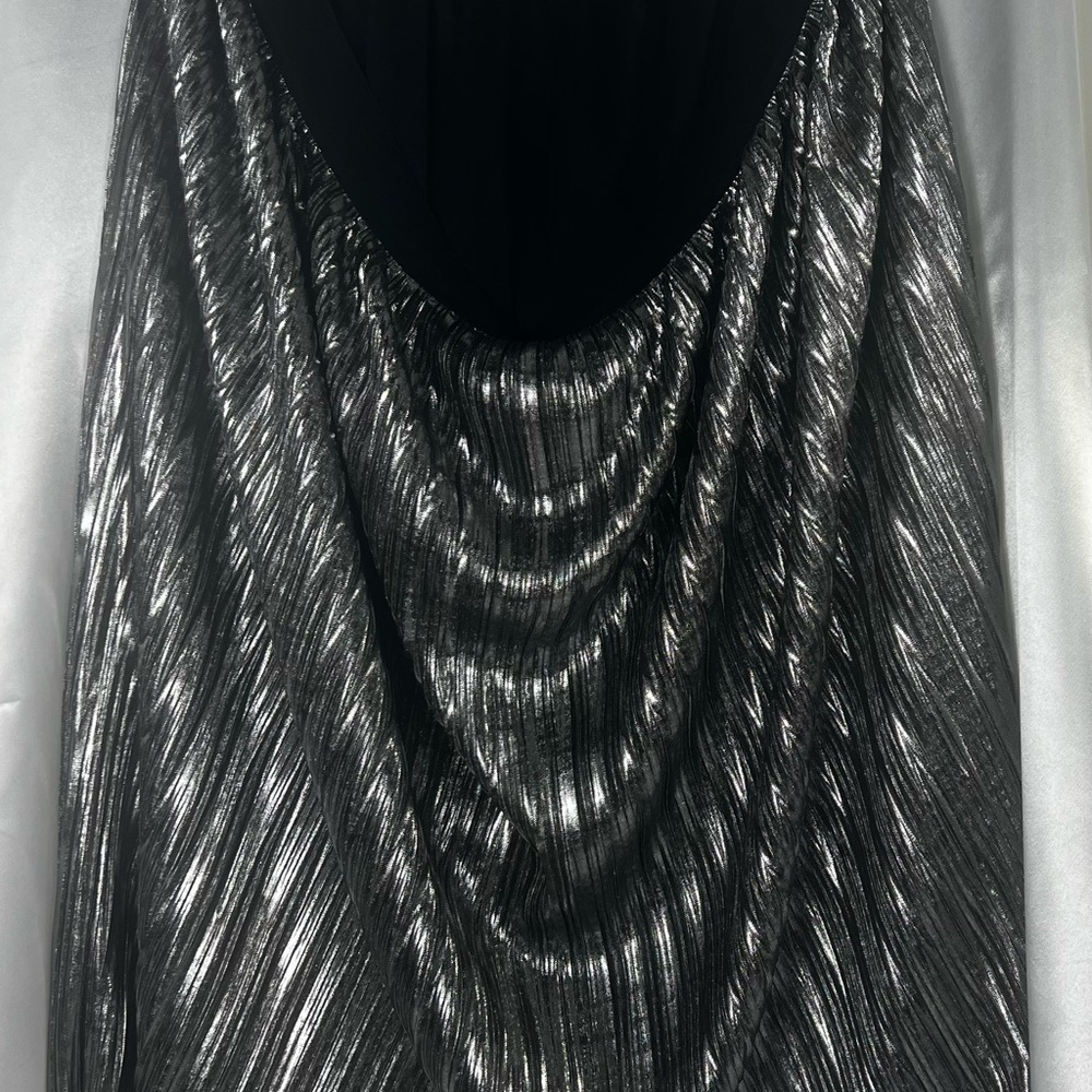 Project RUNWAY Black and Silver A-Line Skirt